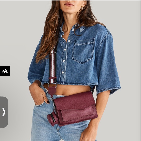 Botkier Cobble Hill grey leather double strap crossbody bag - Picture 10 of 15